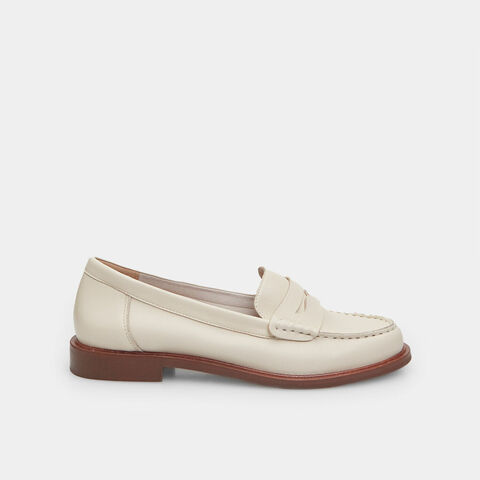 Women's Leather Loafer, Beige Women's Leather Loafer, Beige